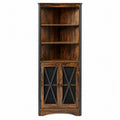 Libreria ad Angolo in Legno e Metallo