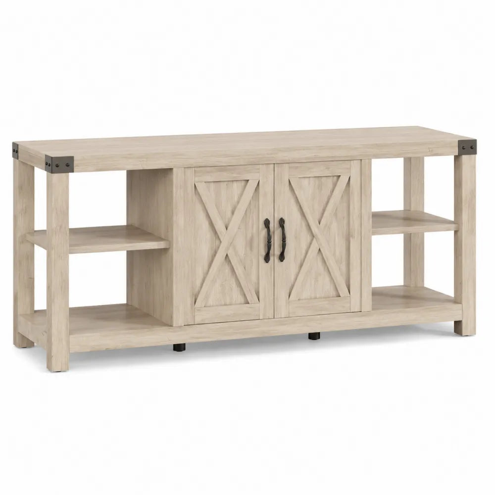 Mobile TV in Legno con Ante e Ripiani 150x40x60 cm