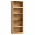 Libreria in legno con 5 ripiani regolabili, marrone chiaro
