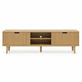 Mobile TV in legno di rovere con ante scorrevoli